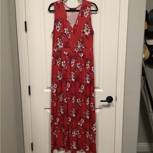 Hawthorn Floral Maxi Dress, sleeveless, Empire Waist